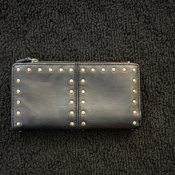 Michael Kors Black Leather Studded Wallet - Picture 1 of 11